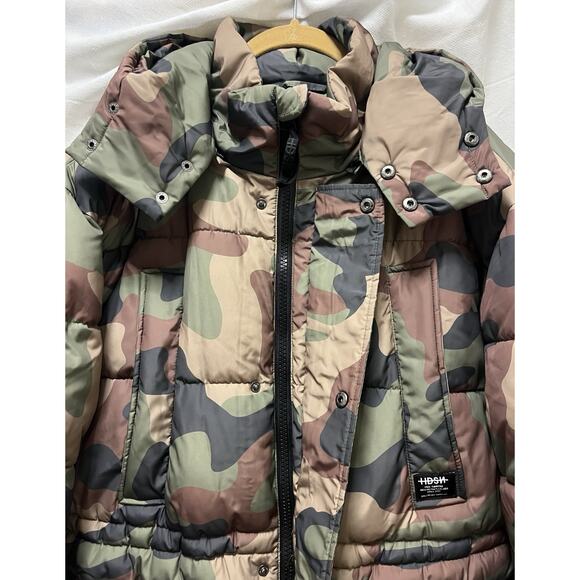 Hudson HDSN Mens Quilted Hooded Storm Parka Puffer Coat Size 2XL Camo $438 MSRP - Picture 6 of 16